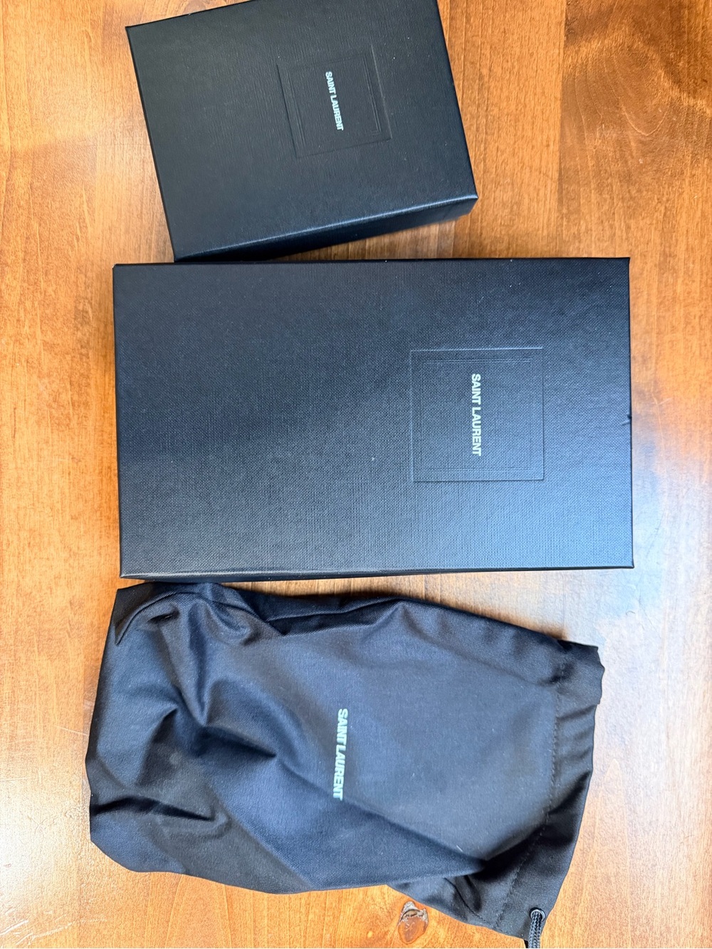 Saint Laurent Black wallet Box and Dust Bag Set